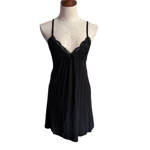 PJ Salvage Black Lace Slip Dress S Nightie Lingerie Y2K Gothic Romance